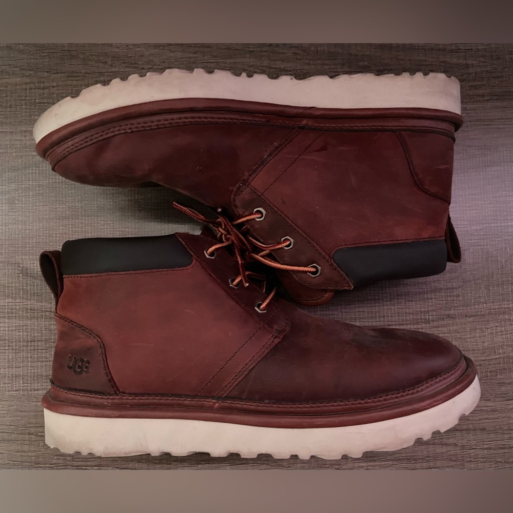 UGG Neumel Utility Gingerbread Leather Chukka Ankle Boots Shoes Men’s Size 10